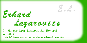 erhard lazarovits business card